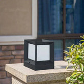 Colonne Lumineuse D'Extérieur Solaire Carrée En Verre Dépoli - Clowas.fr